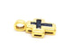 Pendentif Pendentif Croix Or jaune Saphir 58 Facettes 06569CD
