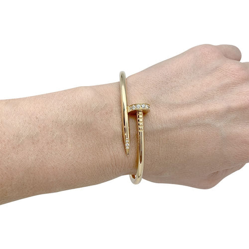 Bracelet Bracelet Cartier, "Juste un clou", or jaune, diamants. 58 Facettes 32068