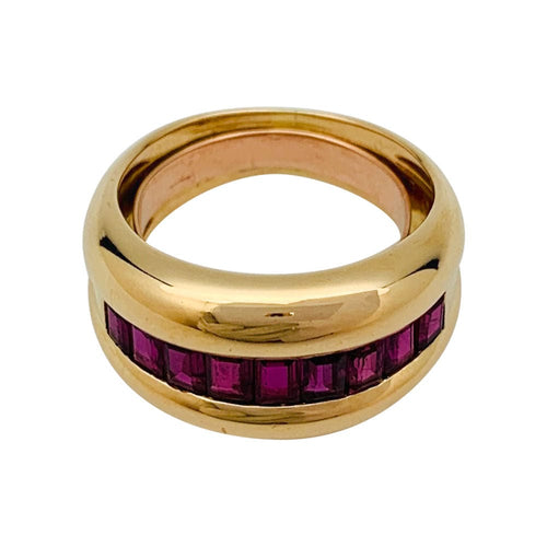 Bague 55 Bague Cartier, "Odin", or jaune, rubis calibrés. 58 Facettes 31711