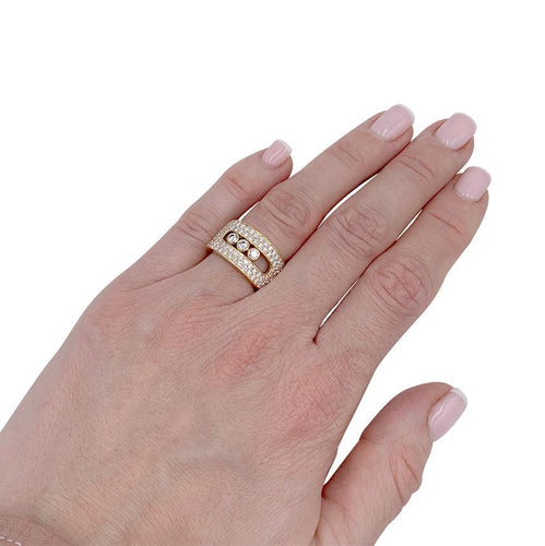 Bague 49 Bague Messika, "Move Joaillerie Pavée", or jaune, diamants 58 Facettes 32161