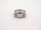 Bague 51 bague POIRAY pavee de 8 diamants t51 en or blanc 18k godrons 58 Facettes 252128