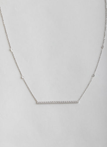 Collier Collier MESSIKA Gatsby Barrette Horizontale Or Blanc 750/1000 58 Facettes 64646-61048