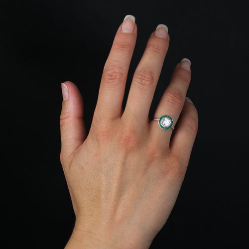 Bague 52 Bague diamants et émeraudes calibrées 58 Facettes 23-211