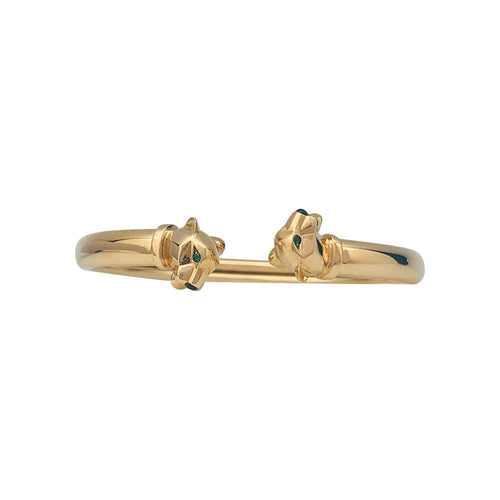 Bracelet Bracelet Cartier "Panthère" en or jaune, tsavorites et onyx. 58 Facettes 31325