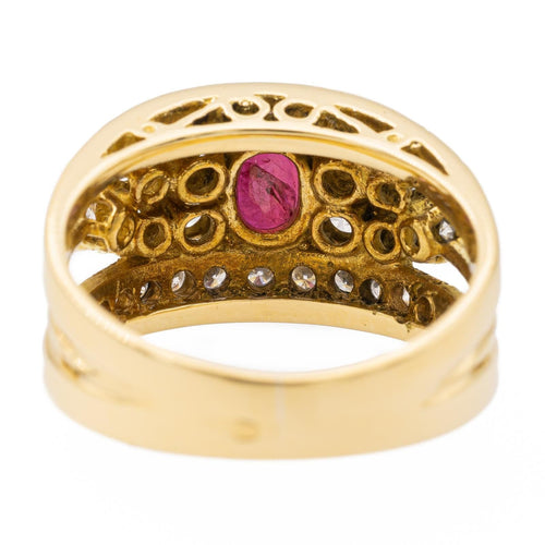 Bague 51 Bague Bandeau Or jaune Rubis 58 Facettes 2406400CN