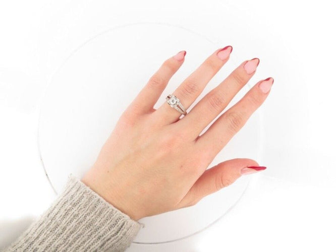 Bague 55 bague MAUBOUSSIN solitaire chance of love n2 en or blanc diamants 58 Facettes 256649