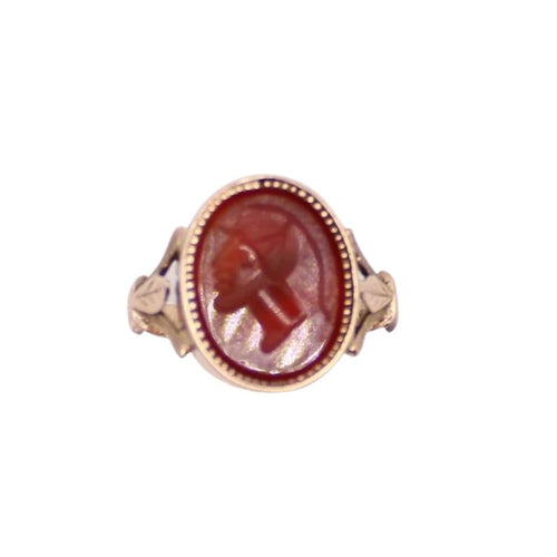 Bague Bague Empire Intaillée Cornaline Homme casqué 58 Facettes