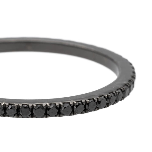Bague 51 Etername Bague Pure Or noir Diamant 58 Facettes 578305CD