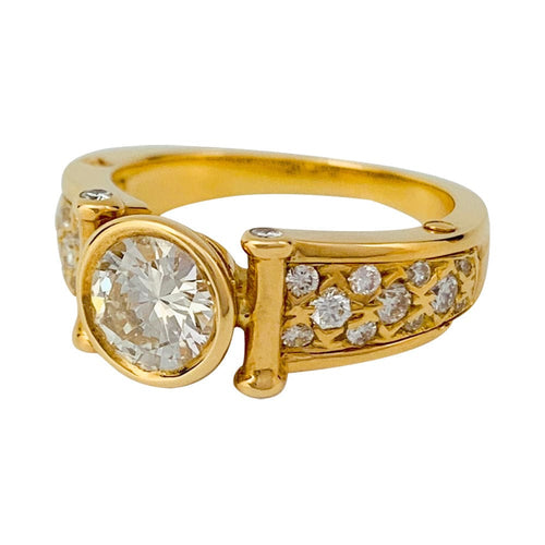 Bague 50 Bague or jaune et diamants. 58 Facettes 31606