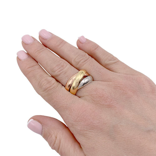 Bague 52 Bague Cartier "Trinity" 3 ors, grand modèle. 58 Facettes 32825