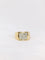Bague 50 Chevalière Or jaune Plateau pavé de Diamants 58 Facettes J163