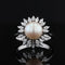 Bague 52 Bague flocon perle et diamants 58 Facettes 22-382