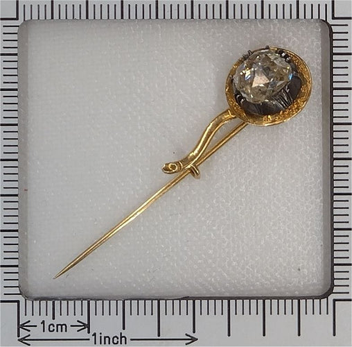 Broche Épingle antique Diamant taillé en rose 58 Facettes 23107-0050