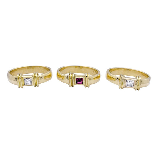Bague 52 Bagues Tiffany & Co, or jaune, rubis et diamant. 58 Facettes 33319