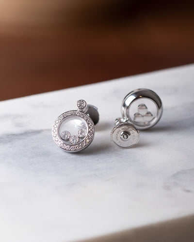 Boucles d'oreilles Boucles d'oreilles CHOPARD Happy Diamonds Icons en Or Blanc 750/1000 58 Facettes 61582-57061