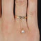 Bague 53 Bague or rose chainette perle de culture 58 Facettes 23-275