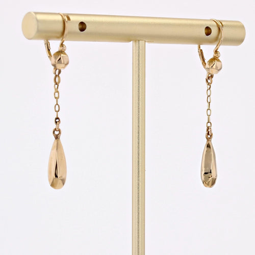 Boucles d'oreilles Boucles d'oreilles gouttes d'or facetté 58 Facettes 19-319A