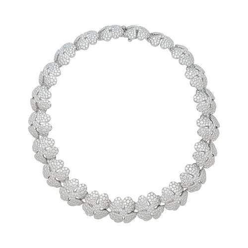 Collier Collier Cartier "Clover" or blanc et diamants. 58 Facettes 31542