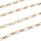 Collier Chaîne maille figaro en or rose. 58 Facettes 31723