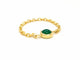 Bague 55 Bague Chaînette Or jaune Agate 58 Facettes 843306CD