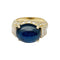 Bague 54 Bague saphir en or jaune et diamants. 58 Facettes 30727