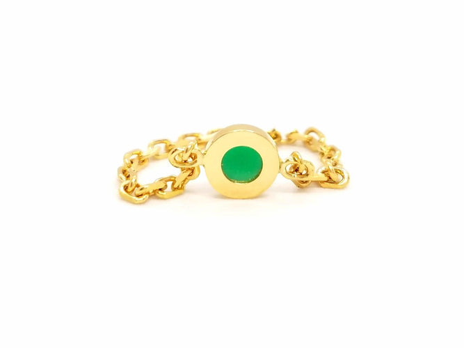 Bague 55 Bague Chaînette Or jaune Agate 58 Facettes 843306CD