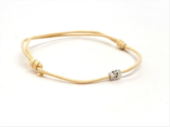 Bracelet Bracelet Cordon Or blanc Diamant 58 Facettes 578832RV