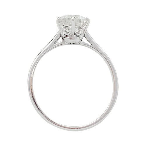 Bague 51.5 Solitaire platine et diamant, 1,2 carat. 58 Facettes 31449
