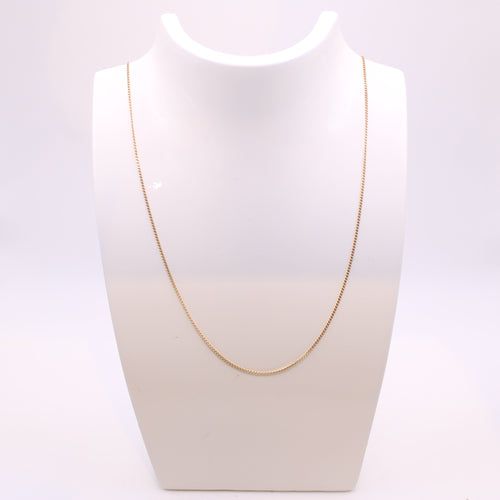 Collier Chaîne maille forçat, or jaune 58 Facettes