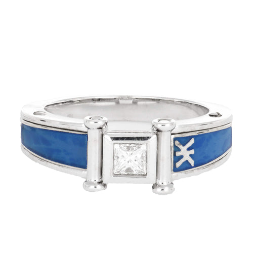 Bague Solitaire Korloff or gris 58 Facettes 310 00001