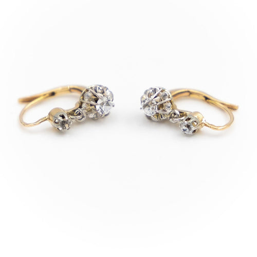 Boucles d'oreilles Boucles d'oreilles Dormeuses Or jaune Diamant 58 Facettes 1969298CN