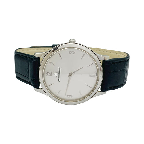 Montre Montre Jaeger Lecoultre, "Master", acier sur cuir. 58 Facettes 31959