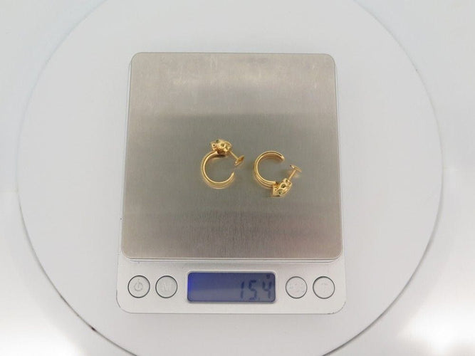 Boucles d'oreilles boucles d'oreilles CARTIER panthere en or jaune 18k 58 Facettes 257934