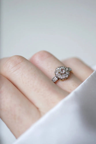 Bague 55.5 Bague de fiançailles marguerite diamants 58 Facettes