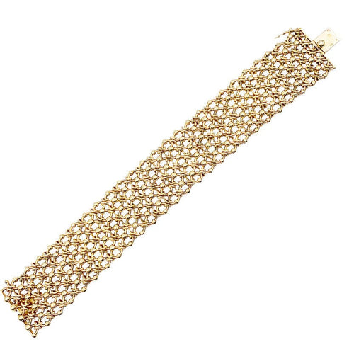 Bracelet Bracelet vintage Cartier, Résille, or jaune. 58 Facettes 32443