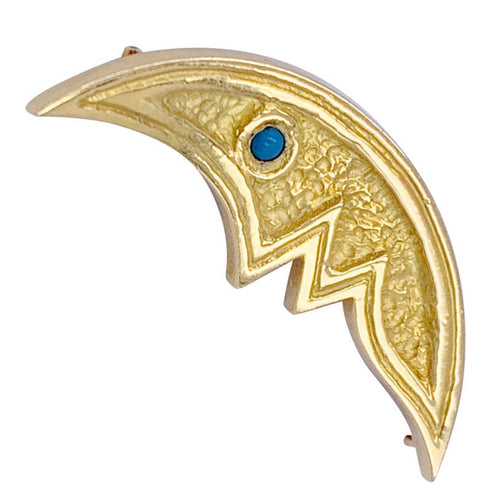 Broche Broche G.Braque, "Croissant de Lune", or jaune. 58 Facettes 32146