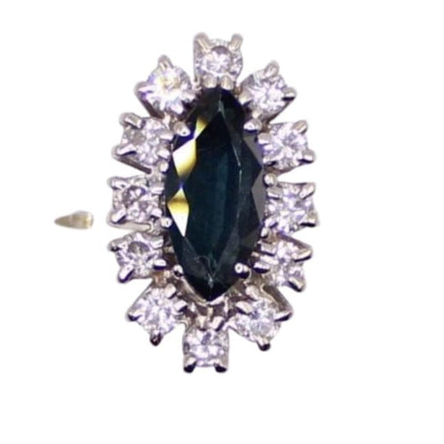 Bague Bague Marquise Saphir navette diamants 58 Facettes