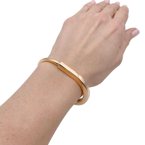 Bracelet Bracelet Tiffany & Co., "Tiffany Lock", or rose. 58 Facettes 32255