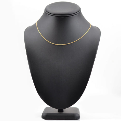 Collier Fine chaine maille gourmette limée or jaune 58 Facettes 19-229