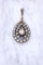 Collier Collier pendentif goutte ancien or et argent, diamants taille rose 58 Facettes