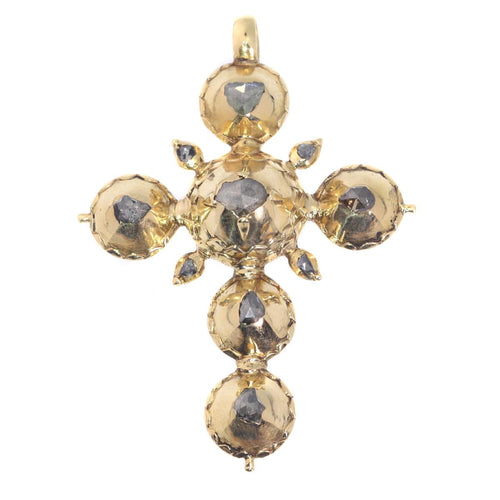 Pendentif Croix en or avec diamants 58 Facettes 12284-0023