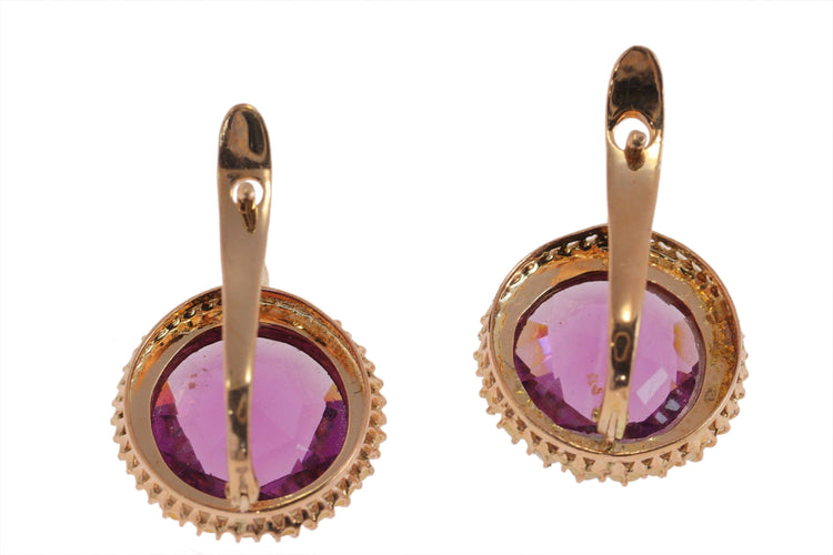 Boucles d'oreilles Boucles d'oreilles améthyste perles 58 Facettes 23240-0487