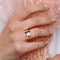 Bague Bague Tank en or jaune diamants et tourmalines 58 Facettes 16865