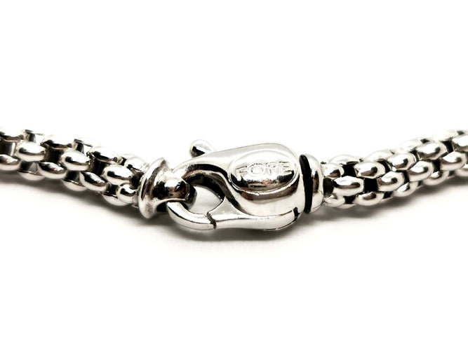 Collier Fope Collier Maille pop-corn  Or blanc 58 Facettes 1696420CN