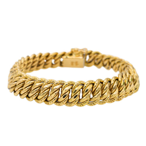 Bracelet Bracelet Maille américaine Or jaune Saphir 58 Facettes 2837642CN