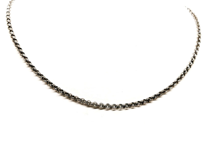 Collier Collier Maille jaseron Or blanc 58 Facettes 1089414CN