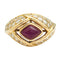 Bague 54 Bague Cartier en or jaune, diamants et rubis. 58 Facettes 31807