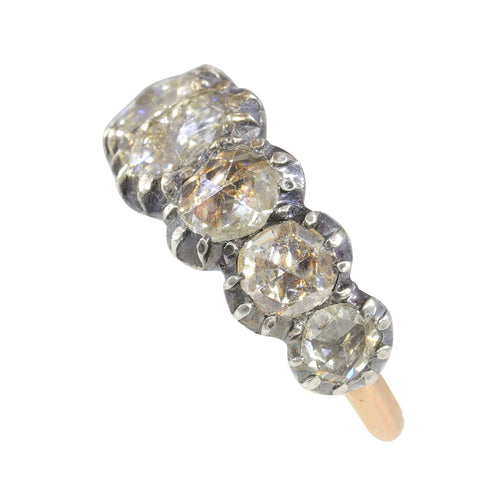 Bague 52 Bague en diamant taille rose de la fin de l'époque géorgienne du début de l'époque victorienne 58 Facettes 21272-0590