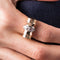 Bague Bague Art Déco Tank or jaune et diamants "Rouleau Magique" 58 Facettes