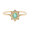 Bague 52 Bague Marguerite Or jaune Emeraude 58 Facettes 2301600CN